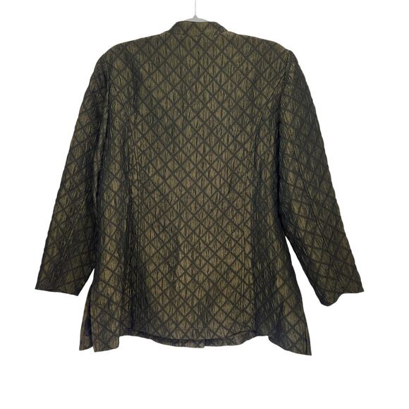 NWT Coldwater Creek Petite Green Mandarin Diamond Buttoned Jacket Women's PXL - Picture 10 of 10